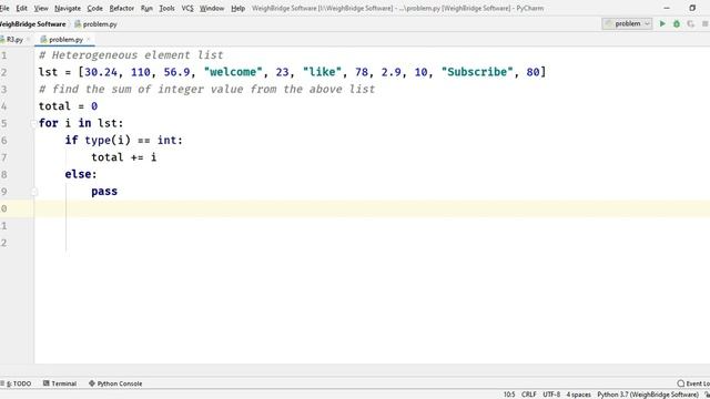 Sum of all Integer value from Heterogeneous element list.. смотреть онлайн
