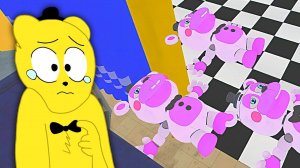 Три Хелпи и Чика под Текстурами  Взлом FNAF Help Wanted 2