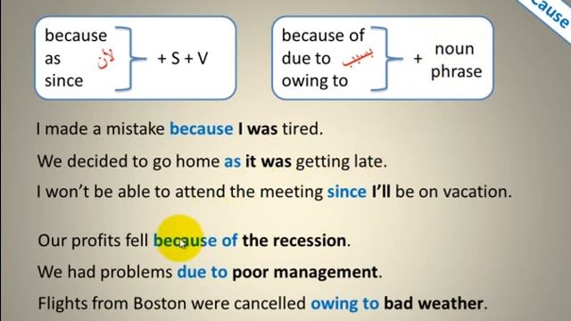 Grammar: Cause & Result смотреть онлайн