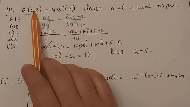 Güvən 30 Noyabr 2020 , Sınaq 3 , 10-cu Sinif Riyaziyyat 30.11.2020