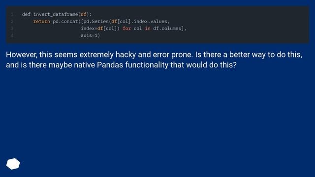 How to swap index and values on pandas dataframe смотреть онлайн