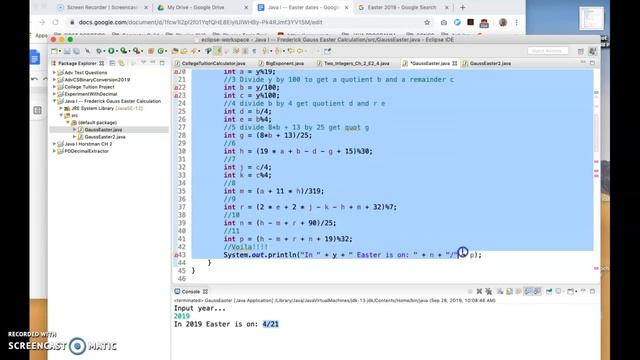 Java I Gauss Easter with Loop and Method смотреть онлайн