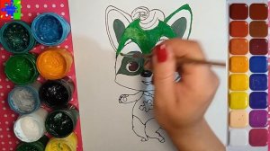 Енотки Рисуем Ре из мультика. Раскраска для детей