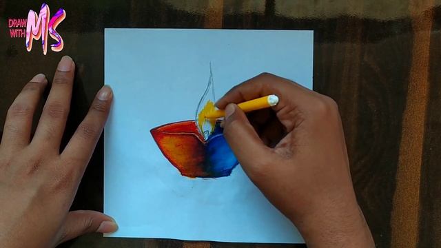 Happy Diwali drawing | diya drawing | sketch pen drawing | lamp drawing | easy | diwali competition смотреть онлайн