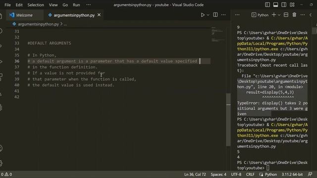 Required and Default Arguments in python || Types of Arguments || Python Programming смотреть онлайн