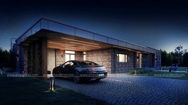 Проект дома в стиле Минимализм | АБ "Art&Brick" смотреть онлайн