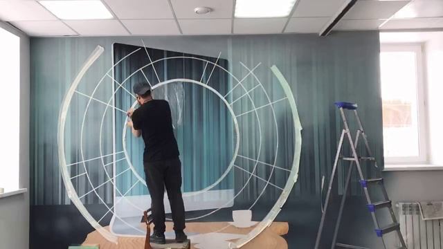 Роспись стены в офисе..mp4 смотреть онлайн