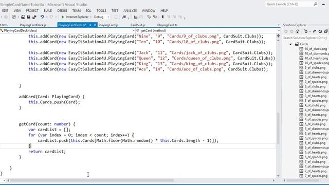 Simple Card Game with Typescript in Visual Stuidio PART III смотреть онлайн