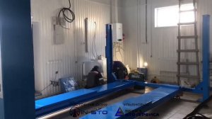 Как установить 4-х стоечный подъёмник для сходразвала Монтаж подъемника компанией Азбука Автосервис