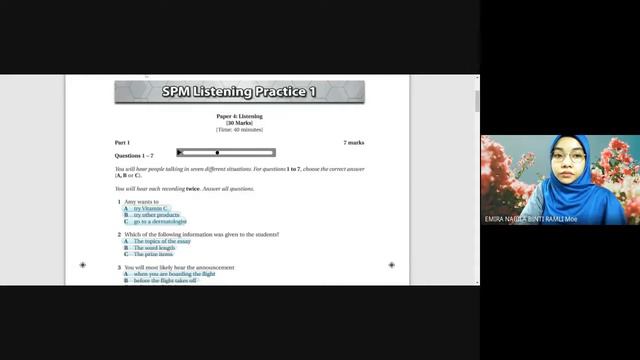 PREPARING STUDENTS FOR SPM LISTENING EXAM USING A LIVE WORKSHEET смотреть онлайн