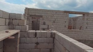СТРОЮ ДОМ ИЗ ПЕПЛОБЛОКА . ПРОЕКТ ДЕЛАЛ САМ #дом #пеплоблок #работа #горы #дагестан #строительство