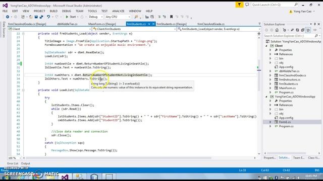 ADO.Net Class Project Phase 1 смотреть онлайн