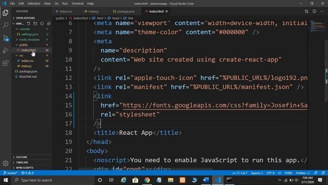 How to use Google fonts in React JS Application in Hindi in 2020 #15 смотреть онлайн