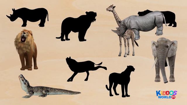 Learn Wild Animal Names and Animal Videos for Kids - Safari Animal Puzzle смотреть онлайн