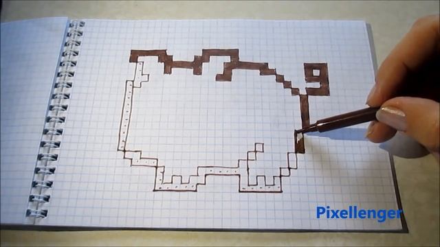 Pig Pixel Art - How to Draw #PixelArt #Drawing / Как нарисовать свинку по клеточкам смотреть онлайн