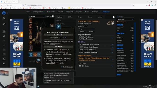 Endgame D4 Sorceress Blizzard & Ice Shards *Full guide* смотреть онлайн