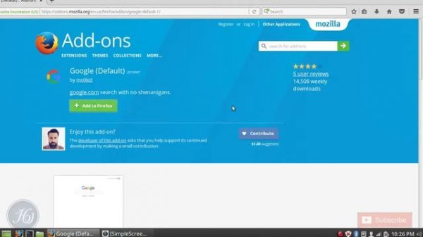 Add Google Default Search in Firefox (Linux Mint)