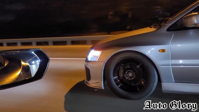 Underground Racing Twin Turbo Lamborghini Huracan Evo MS109 vs Mitsubishi Evo 8 Xona 68mm Turbo E85 смотреть онлайн