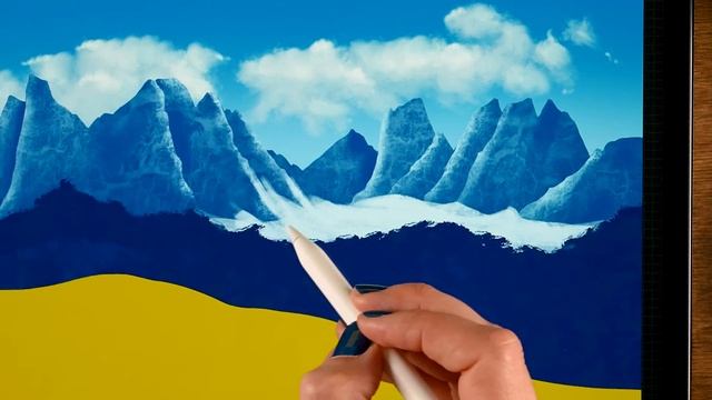 Anyone Can Draw This MOUNTAIN LANDSCAPE in PROCREATE смотреть онлайн