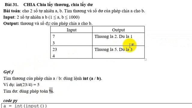 py chia - Học Scratch, python, pascal, C++ online смотреть онлайн