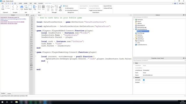 Roblox DataStore Tutorial - Data Stores & Saving Data - Scripting Tutorial смотреть онлайн