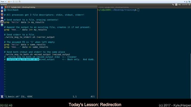 Redirection in Shell Scripts смотреть онлайн
