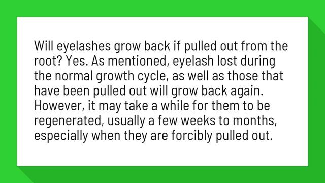 Do eyelashes grow back if pulled out from root? смотреть онлайн