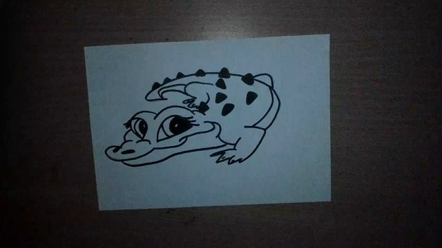 Как нарисовать крокодила - How to draw a crocodile - 如何画一条鳄鱼 Как нарисовать милые рисунки смотреть онлайн