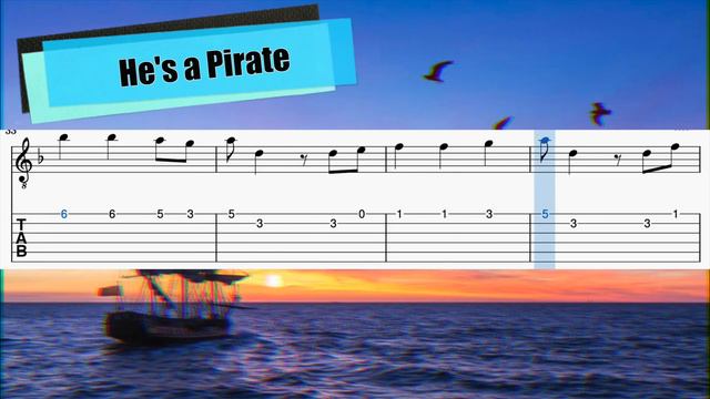 Pirates of the Caribbean (easy guitar TABS) смотреть онлайн