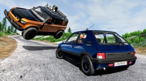 Реалистичные падения автомобиля с обрыва #42 - Крушения BeamNG Drive
