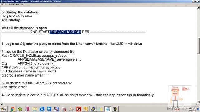 HOW TO START AND STOP ORACLE E BUSINESS LINUX SERVER смотреть онлайн