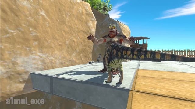 Run, but don't touch King Goro's crown - Animal Revolt Battle Simulator смотреть онлайн