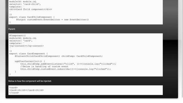 Capture event on ng-content in Angular 2 смотреть онлайн