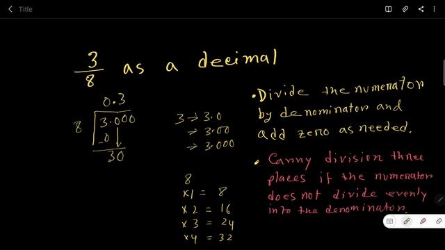 Fraction to Decimal: 3/8 as a Decimal||How to get 3/8 as a decimal ||3 8 as a decimal смотреть онлайн