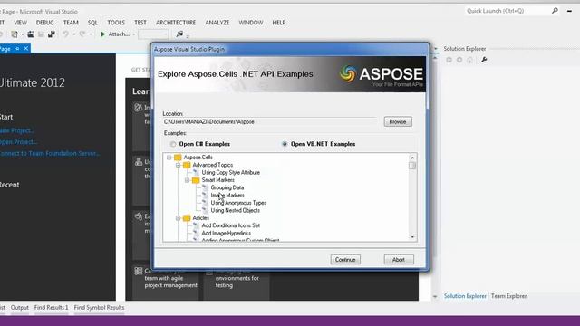 Explore Aspose.Cells for .NET API Examples using Visual Studio Plugin смотреть онлайн