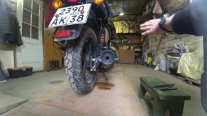 Bajaj Boxer. Сверление глушителя.