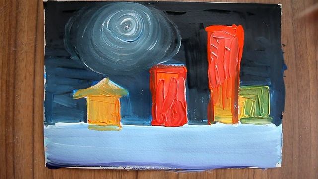 Рисуем с нами "Ночной город" Изо для детей смотреть онлайн