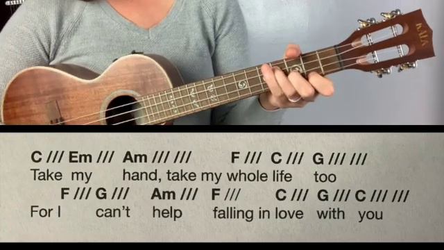 Can't Help Falling in Love Ukulele Play-Along смотреть онлайн
