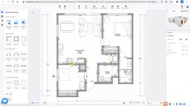Coohom Basics | How to Upload CAD File | Interior Design смотреть онлайн