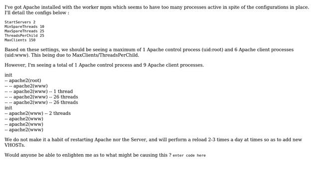 DevOps & SysAdmins: Apache2 worker mpm too many processes смотреть онлайн