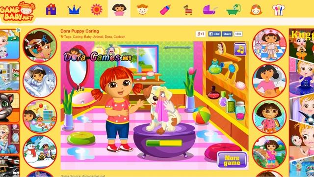 Dora Puppy Caring-Game for Little Kids смотреть онлайн