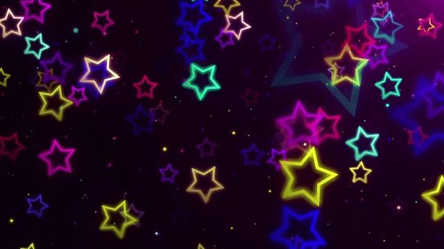 Abstract Neon Stars Glowing Motion Background - Kinemaster free video background Loop Relaxing VJ смотреть онлайн
