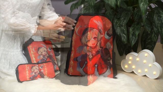Набор из 3-х предметов "Genshin Impact" Кли (рюкзак, сумка, пенал) смотреть онлайн