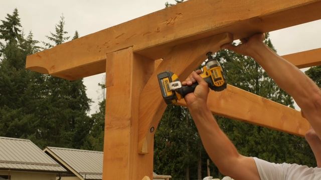 Build A Timber Frame Style Wood Backyard Pavilion Part 2 Of 3