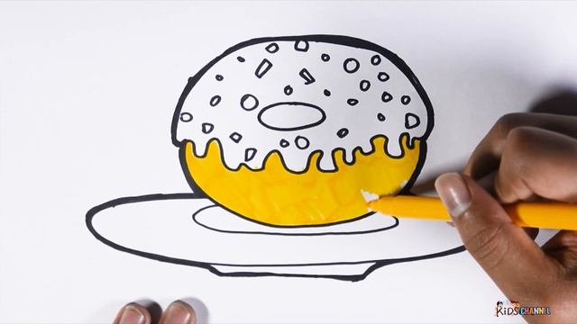 Learn colors with Donuts | How To Draw Donut Step by Step Color Learning for Kids смотреть онлайн