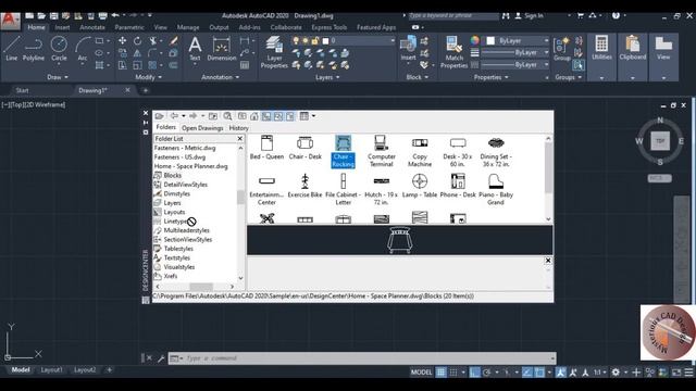 How to use Design Center in AUTOCAD | How to open Design Center in AUTOCAD | Design Center смотреть онлайн