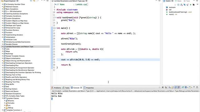 Learn Advanced C++ Programming lambda parameters and return types смотреть онлайн