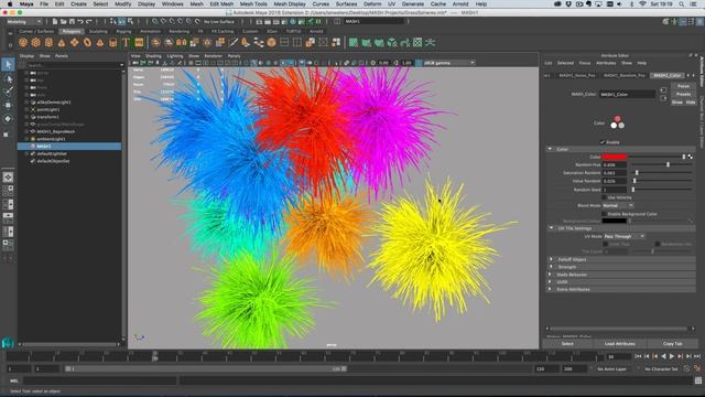 Maya 2016 Ext 2 - Using the MASH Color node with Arnold смотреть онлайн