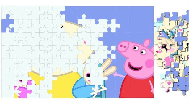 Peppa Pig Puzzle for Kids?Robbie & Rosie Rabbit Jigsaw Puzzle. Video for Children. Peppa Smart Game смотреть онлайн