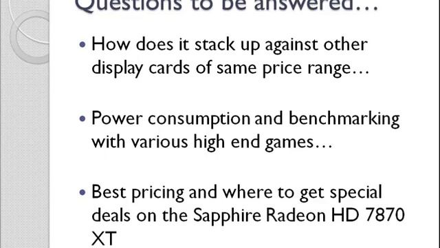 Sapphire Radeon HD 7870 XT 2GB смотреть онлайн